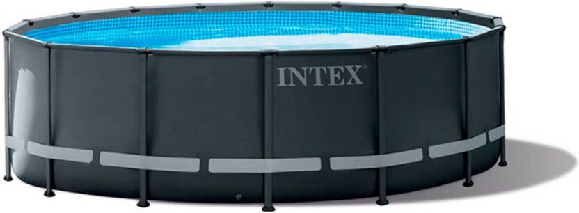 Intex Opzetzwembad Met Accessoires Ultra Xtr Frame 488 X 122 Cm Antraciet online kopen